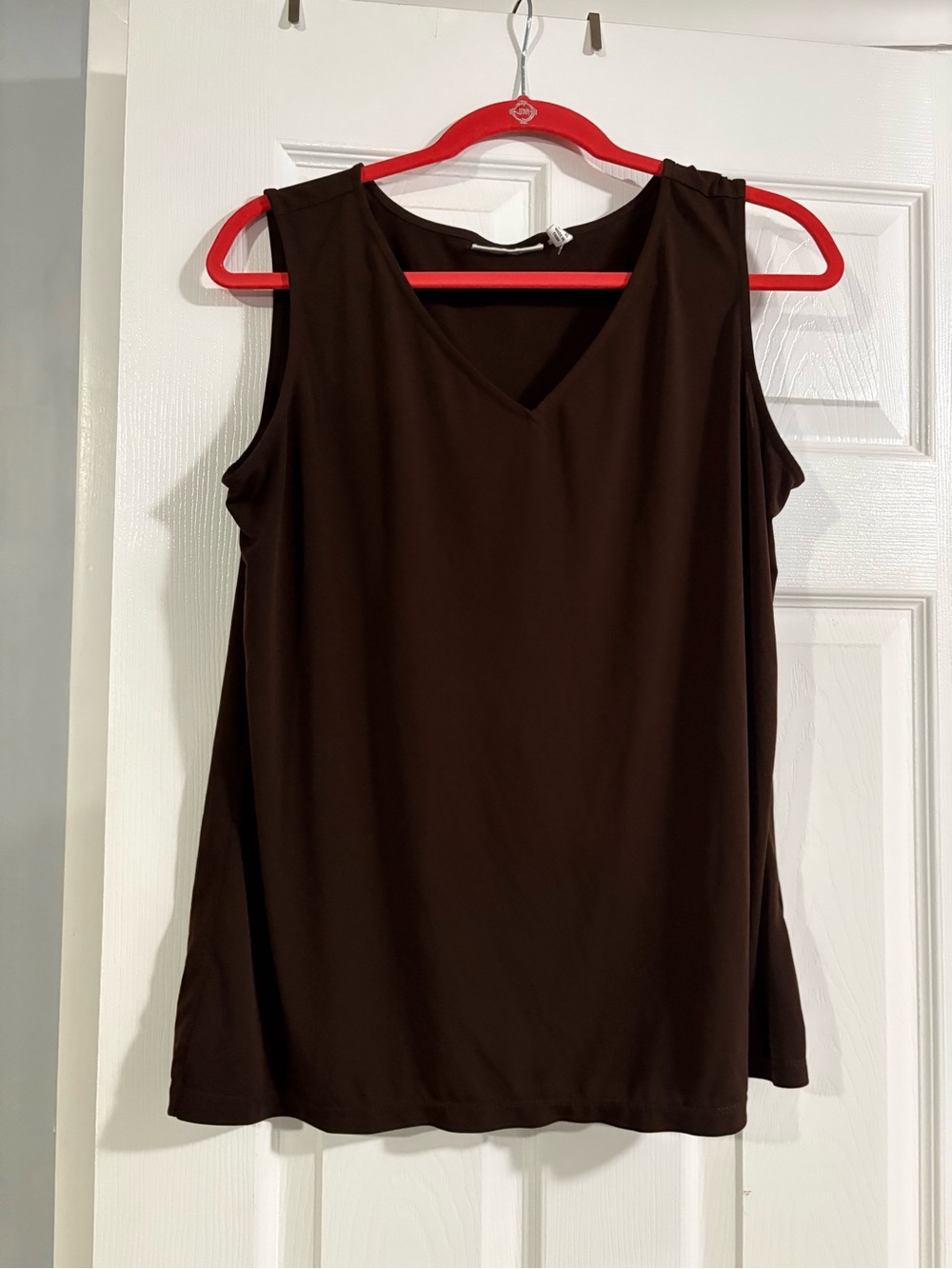 Susan Graver Brown V-Neck Sleeveless Camisole
